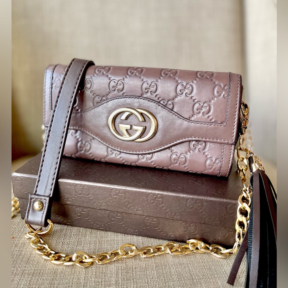 Authentic GUCCI GG Guccissima bifold long wallet 282431.114.7 (D7023)